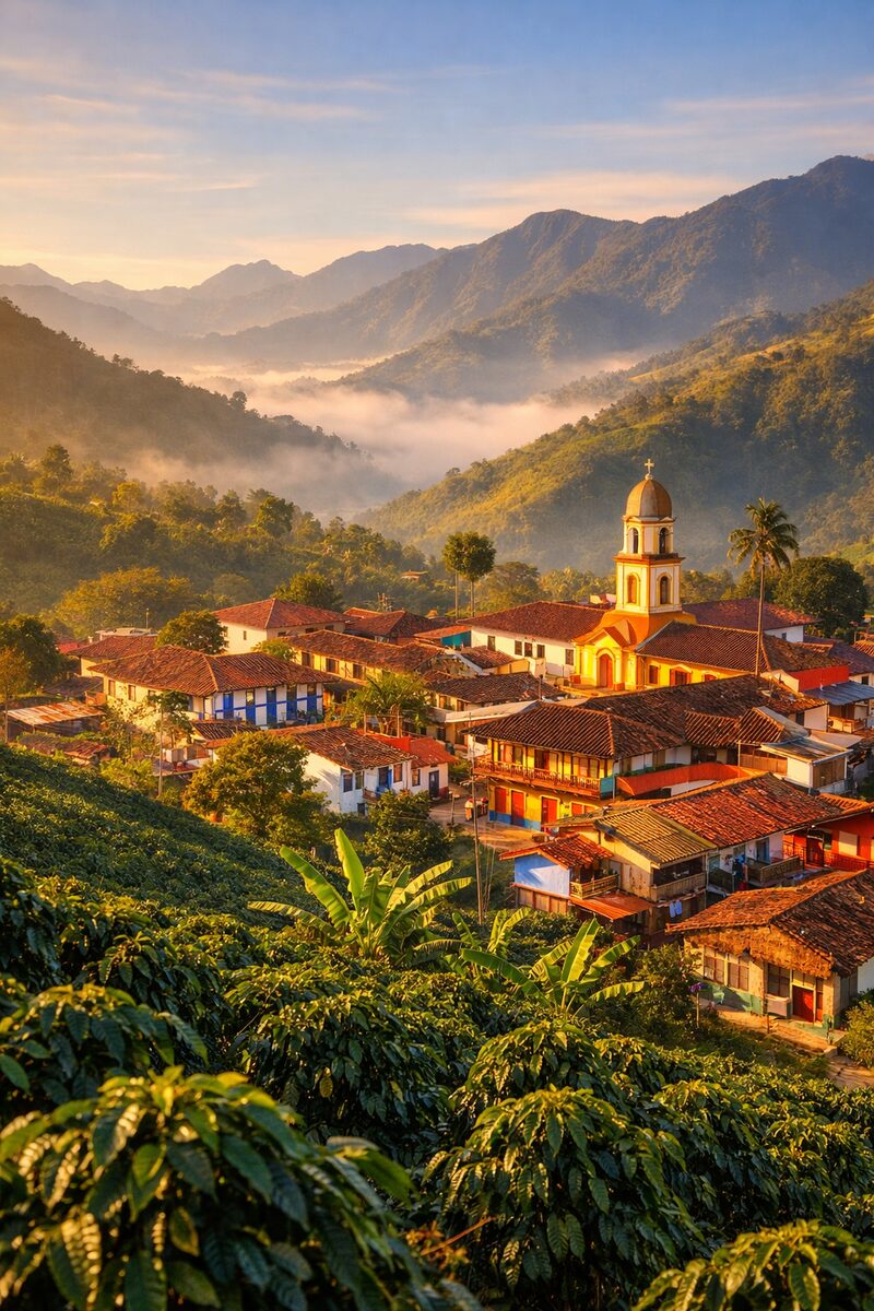 Coffee-growing hills of Líbano, Tolima, Colombia